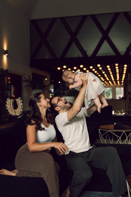How to stop drifting apart: 7 things that bring couples back: Jan-Willem van der Heiden with his wife and daughter